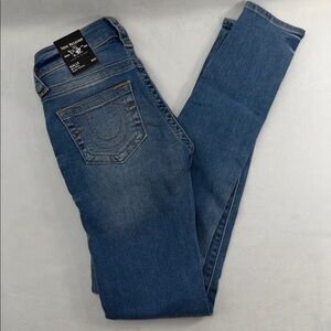 TRUE RELIGION Halle Mid Rise Super Skinny Jeans NWT